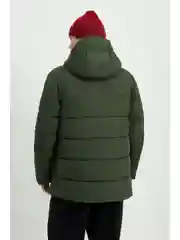 Зеленый куртка утепленная с капюшоном