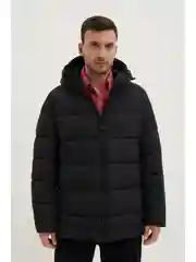 Черный куртка утепленная с капюшоном