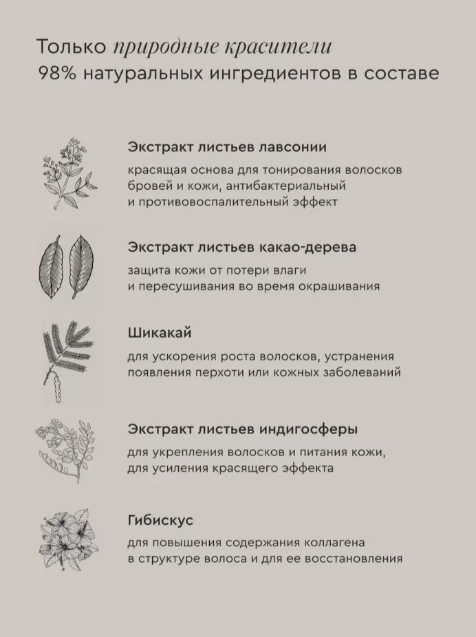 Набор хны для бровей и ресниц Brow Henna "Блонд"