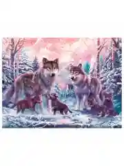 Картина стразами (алмазная мозаика) 30*40 см, ОСТРОВ СОКРОВИЩ "Волки", на подрамнике