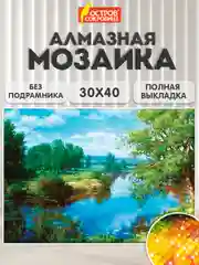 Алмазная мозаика, картина из страз для интерьера 30х40 см, Остров Сокровищ, 662407