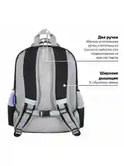 Рюкзак, ранец, портфель детский в школу, 2 отделения и 3 кармана, 39х28х16 см, Brauberg