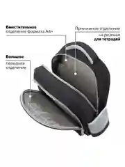 Рюкзак, ранец, портфель детский в школу, 2 отделения и 3 кармана, 39х28х16 см, Brauberg
