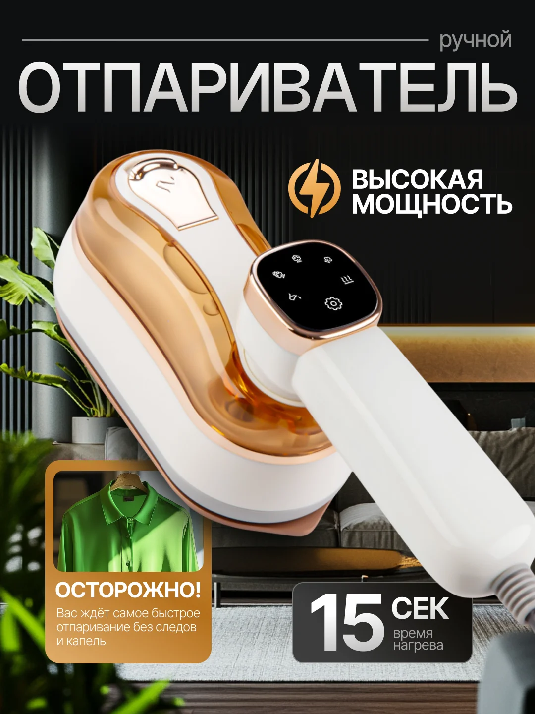 Прозрачный отпариватель ручной для одежды, парогенератор, паровой утюг