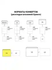 Конверт почтовый бумажный С4 (229х324 мм), отрывная лента, Куда-кому, 500 штук 124399