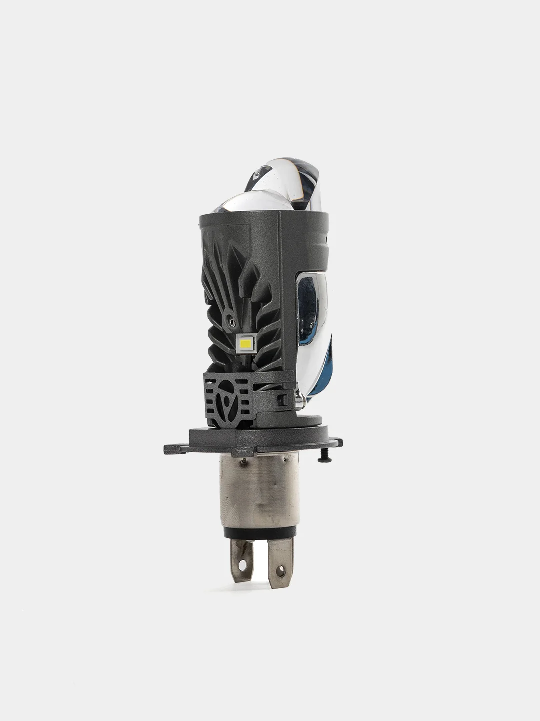 Серый металлик мини Линзы Bi Led H4 (2 шт) автомобильные светодиодные лампы 12- 24V