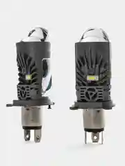 Тёмно-серый мини Линзы Bi Led H4 (2 шт) автомобильные светодиодные лампы 12- 24V