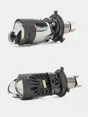 Тёмно-серый мини Линзы Bi Led H4 (2 шт) автомобильные светодиодные лампы 12- 24V