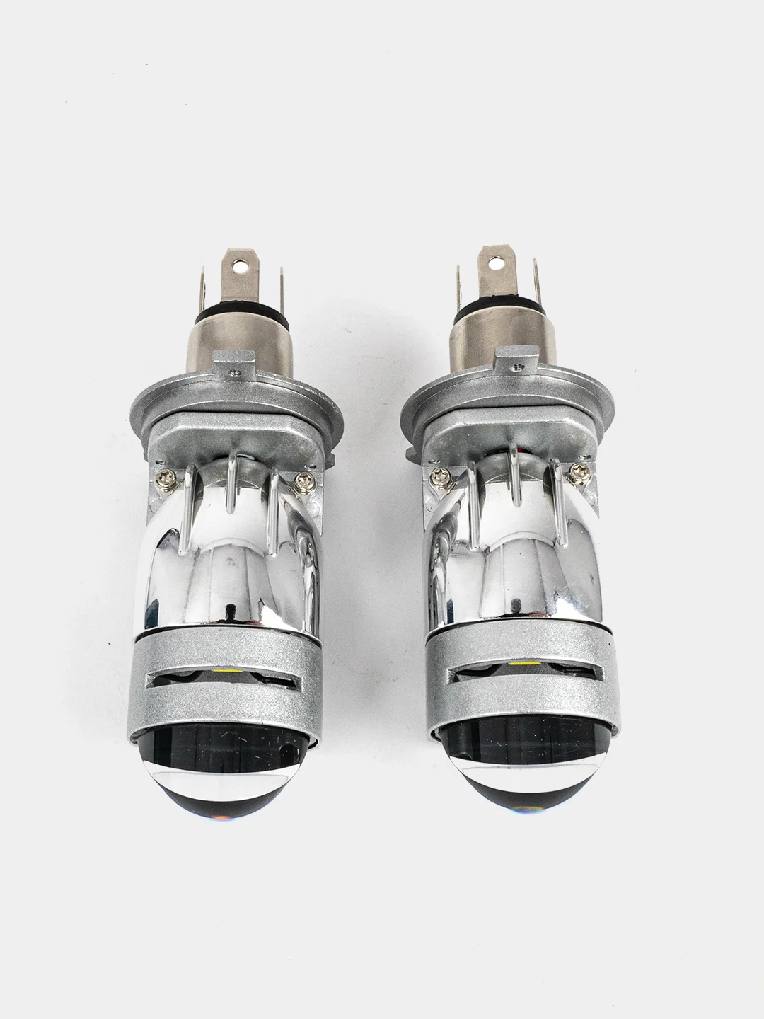Серый мини Линзы Bi Led H4 (2 шт) автомобильные светодиодные лампы 12- 24V