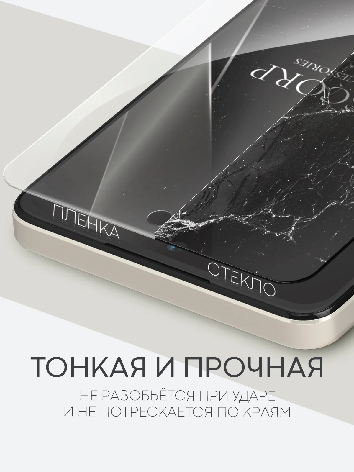 Прозрачный 1-2 шт защитная плёнка для Realme C55 гидрогелевая BROSCORP прозрачная тонкая не стекло