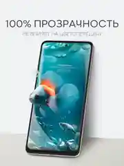 Прозрачный 1-2 шт защитная плёнка для Realme C55 гидрогелевая BROSCORP прозрачная тонкая не стекло