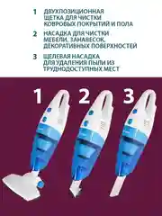 Пылесос вертикальный DELTA DL-0849 1000Вт белый с голубым