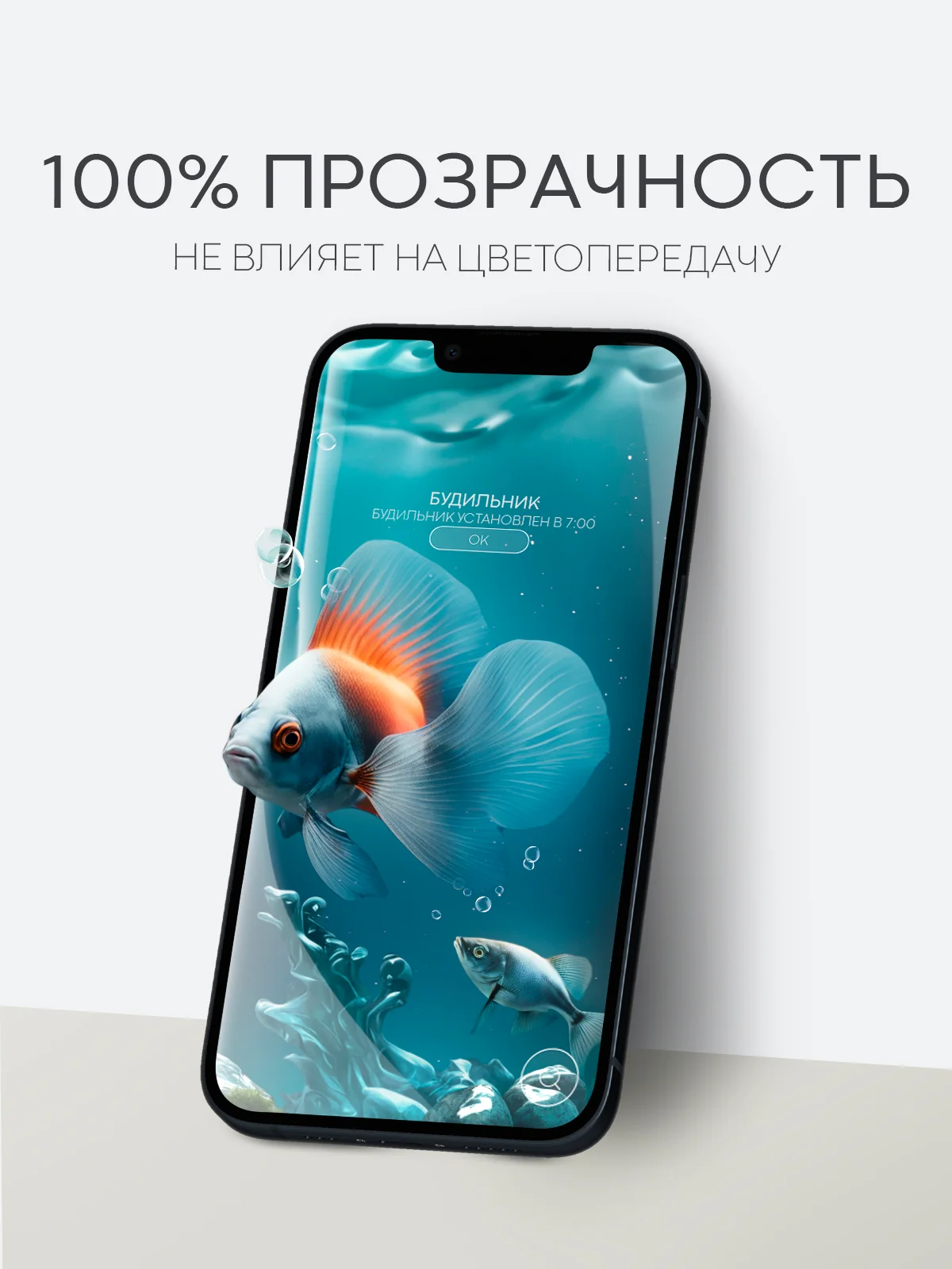 Прозрачный 1-2 шт защитная плёнка для iPhone 14 гидрогелевая BROSCORP прозрачная тонкая, не стекло