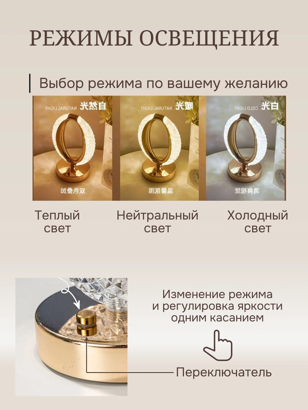 Желтый светильник беспроводной, декоративный, настольный, ночник, сенсорный светильник