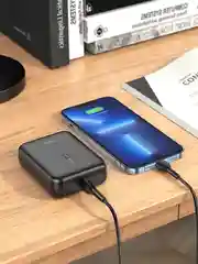 Черный компактный мини повербанк Hoco J96 5000 mAh
