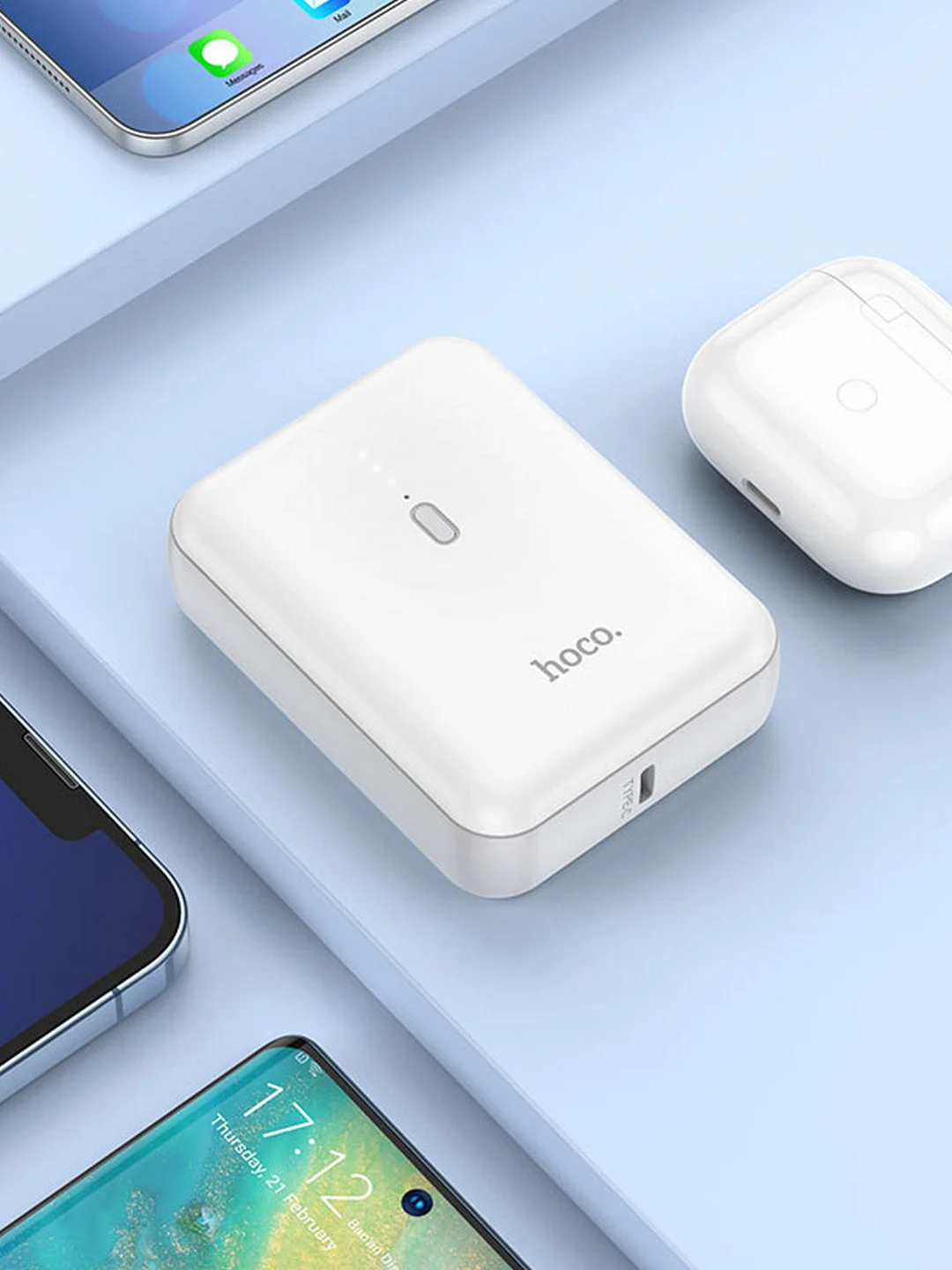 Компактный мини повербанк Hoco J96 5000 mAh
