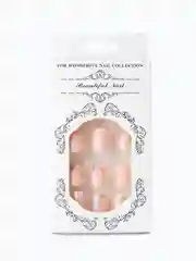 Бирюзовый накладные ногти с дизайном френч, 24 штуки