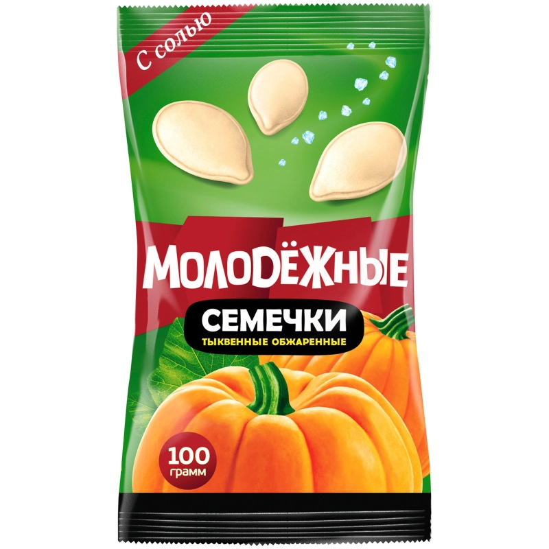 Семечки Тыквенные Молодежные с солью 100 гр