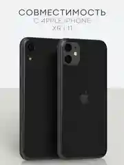 Прозрачный 1-2 шт защитная плёнка для Apple iPhone 11, XR гидрогелевая BROSCORP прозрачная тонкая