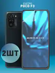 1-2 шт, защитная плёнка для Xiaomi Poco F3 гидрогелевая ROSCO прозрачная тонкая, не стекло