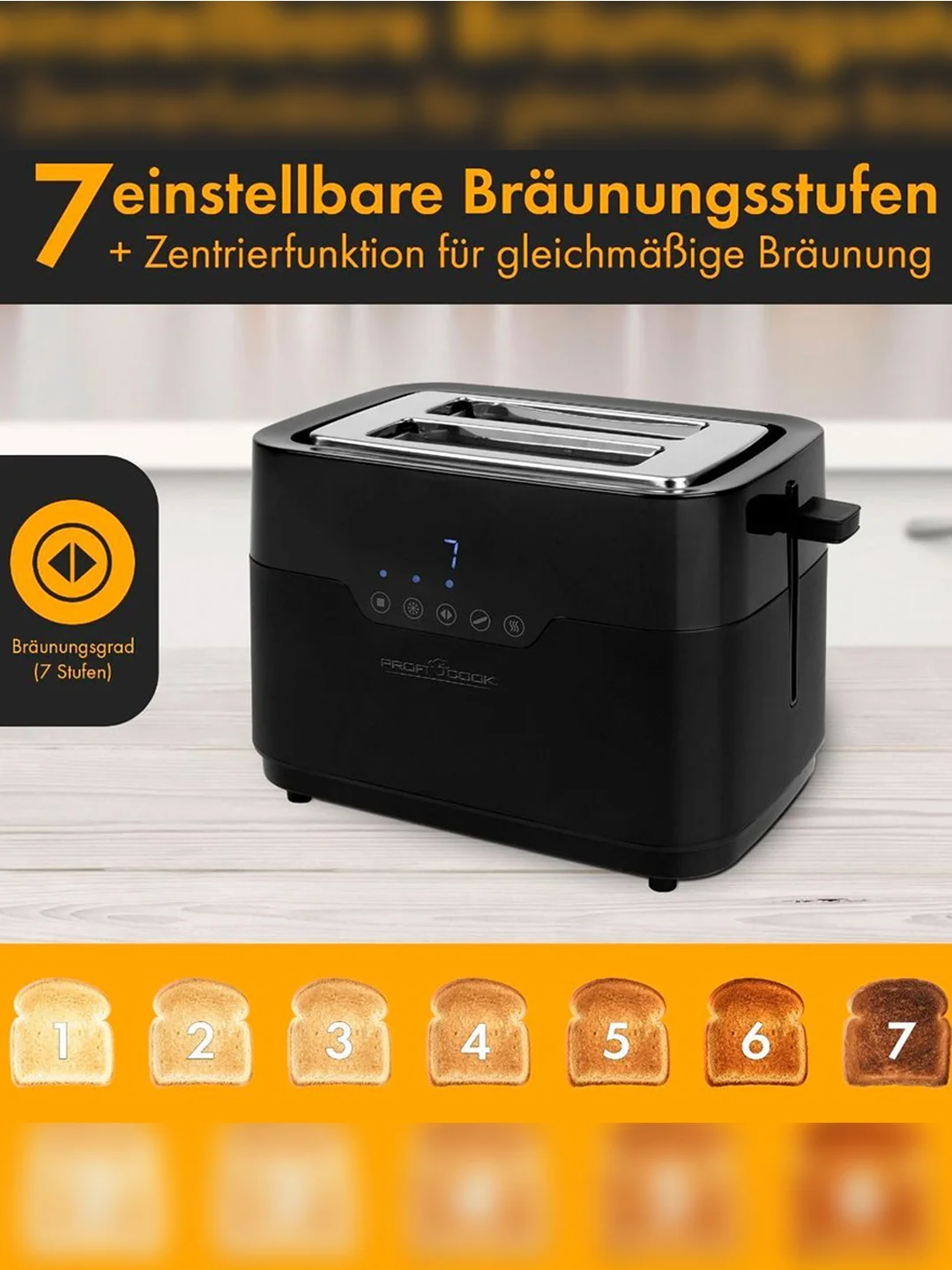 Тостер Profi Cook PC-TA 1244 schwarz