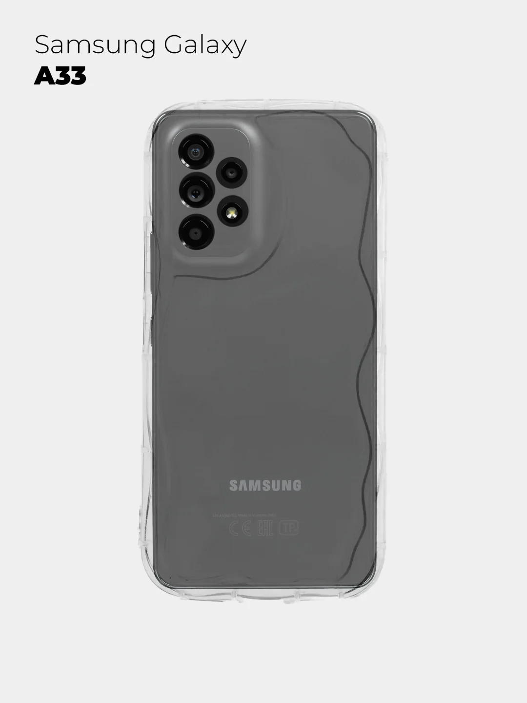 Чехол для Samsung Galaxy A33 5G (Самсунг Галакси А33 5г), прозрачный, противоударный