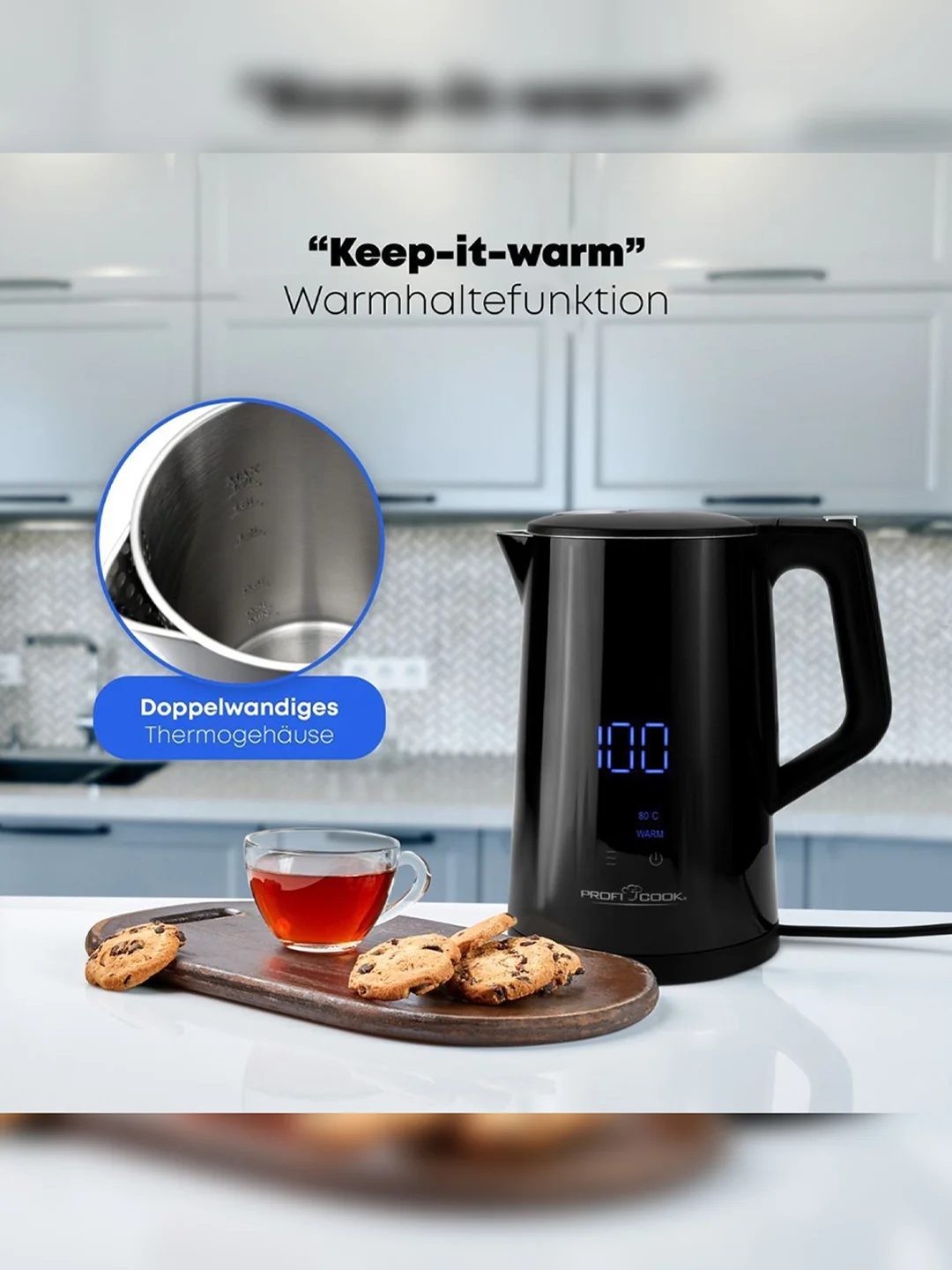 Чайник Profi Cook PC-WKS 1243 schwarz