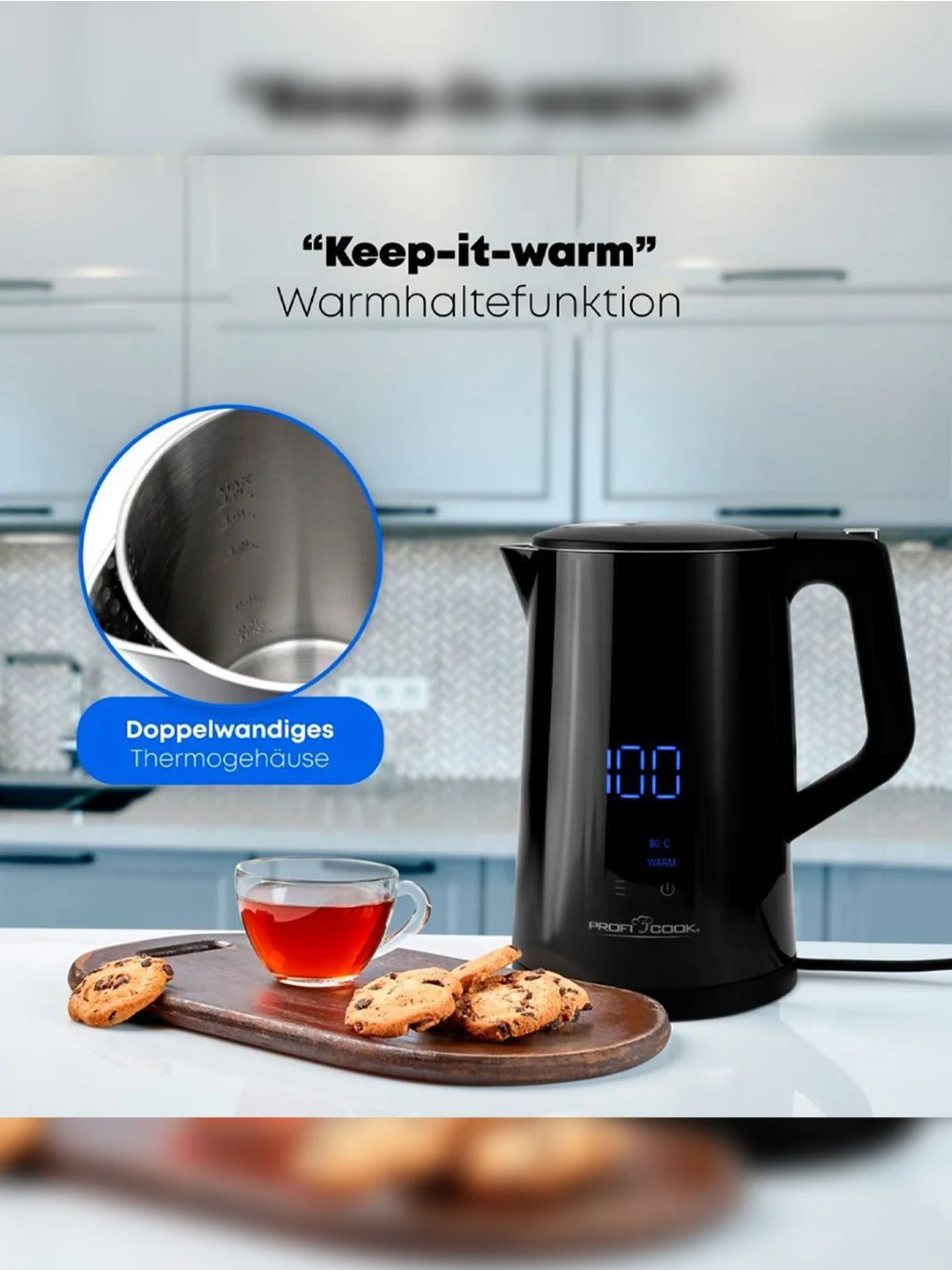 Чайник Profi Cook PC-WKS 1243 schwarz