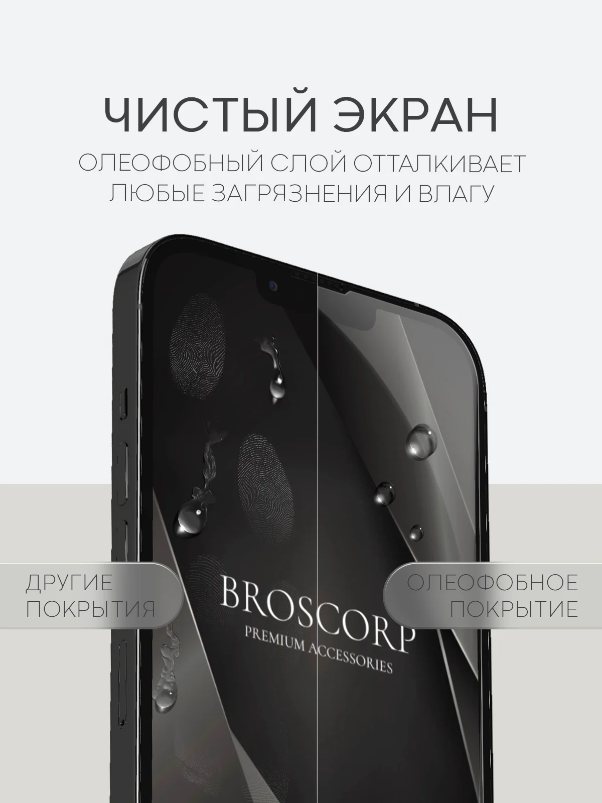 Прозрачный 1-2 шт защитная плёнка для Apple iPhone 13 Pro Max гидрогелевая BROSCORP прозрачная тонкая