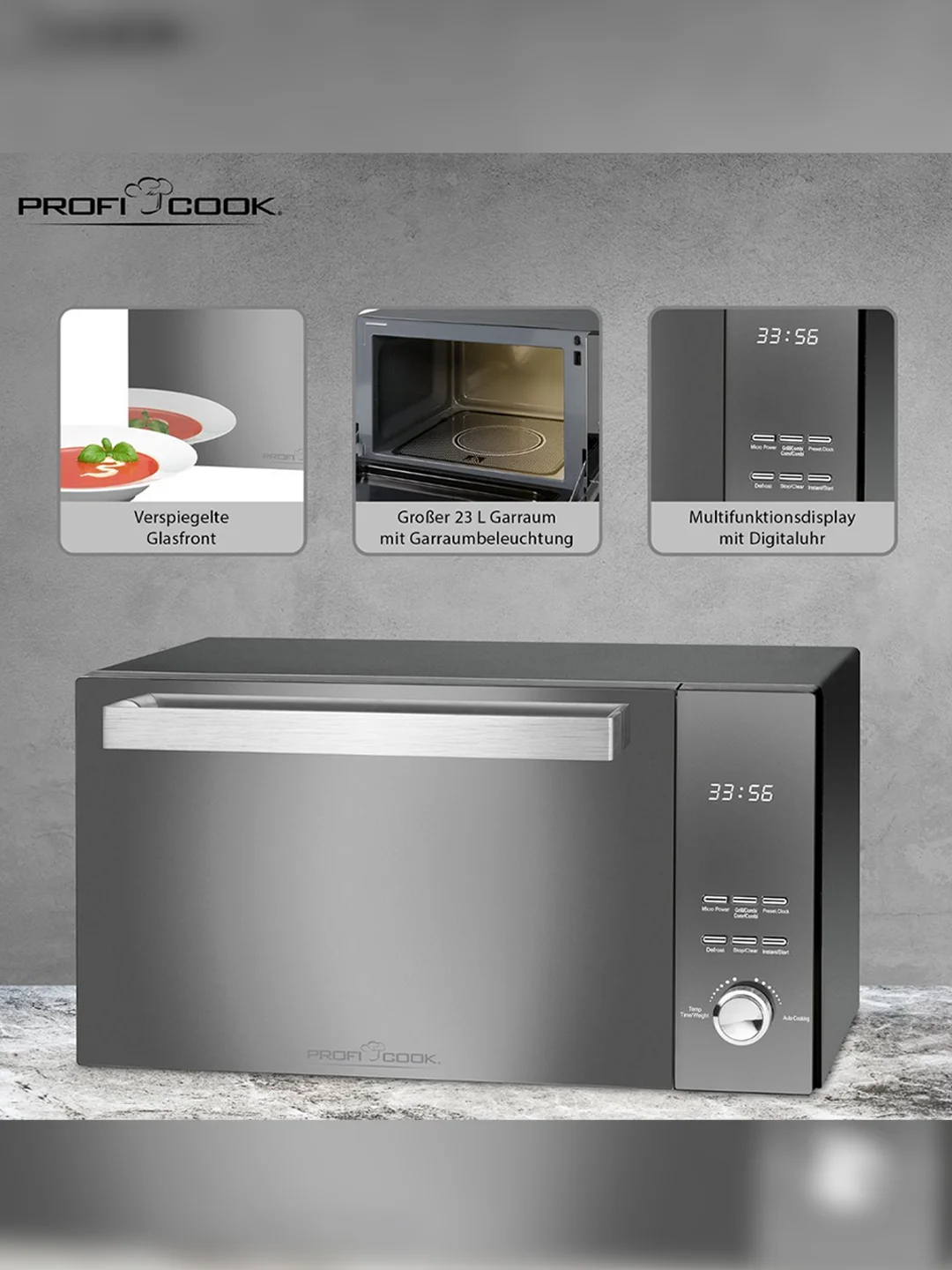 Микроволновая печь Profi Cook PC-MWG 1204 schwarz