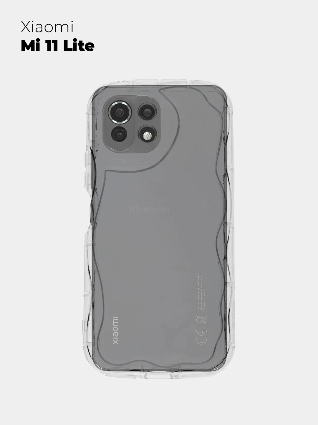 Прозрачный чехол для Xiaomi Mi 11 Lite (Сяоми Ми 11 Лайт), прозрачный, противоударный