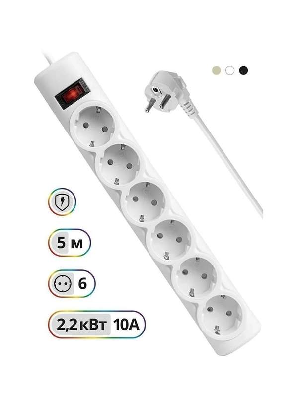 Сетевой фильтр 5M DFS 155 6OUTL. 99493 DEFENDER