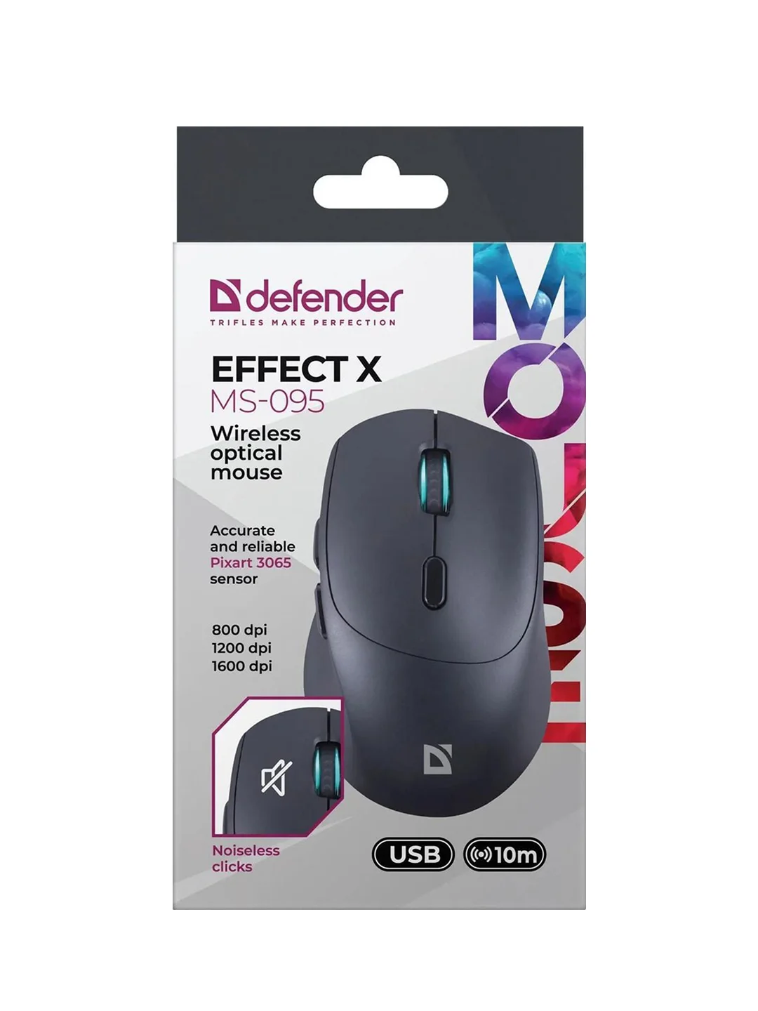 Мышка WRL EFFECT X MS-095 BLACK 52095 DEFENDER