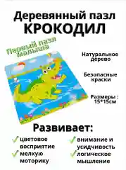 Первые развивающие деревянные пазлы  для малышей в рамке