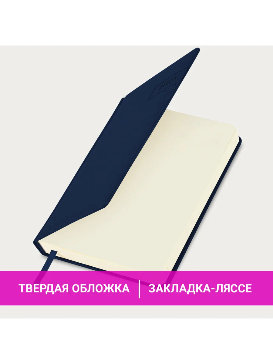 Ежедневник датированный 2025 Brauberg, планер планинг записная книжка А5, под кожу