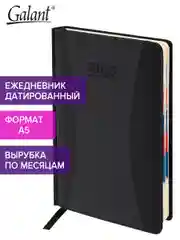Ежедневник датированный 2025 Galant, планер, планинг, записная книжка А5, под кожу