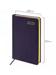 Ежедневник датированный 2025 Brauberg, планер планинг записная книжка А5, под кожу