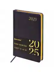 Ежедневник датированный 2025 Brauberg, планер планинг записная книжка А5, под кожу