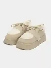 Угги зимние короткие, на платформе, с мехом