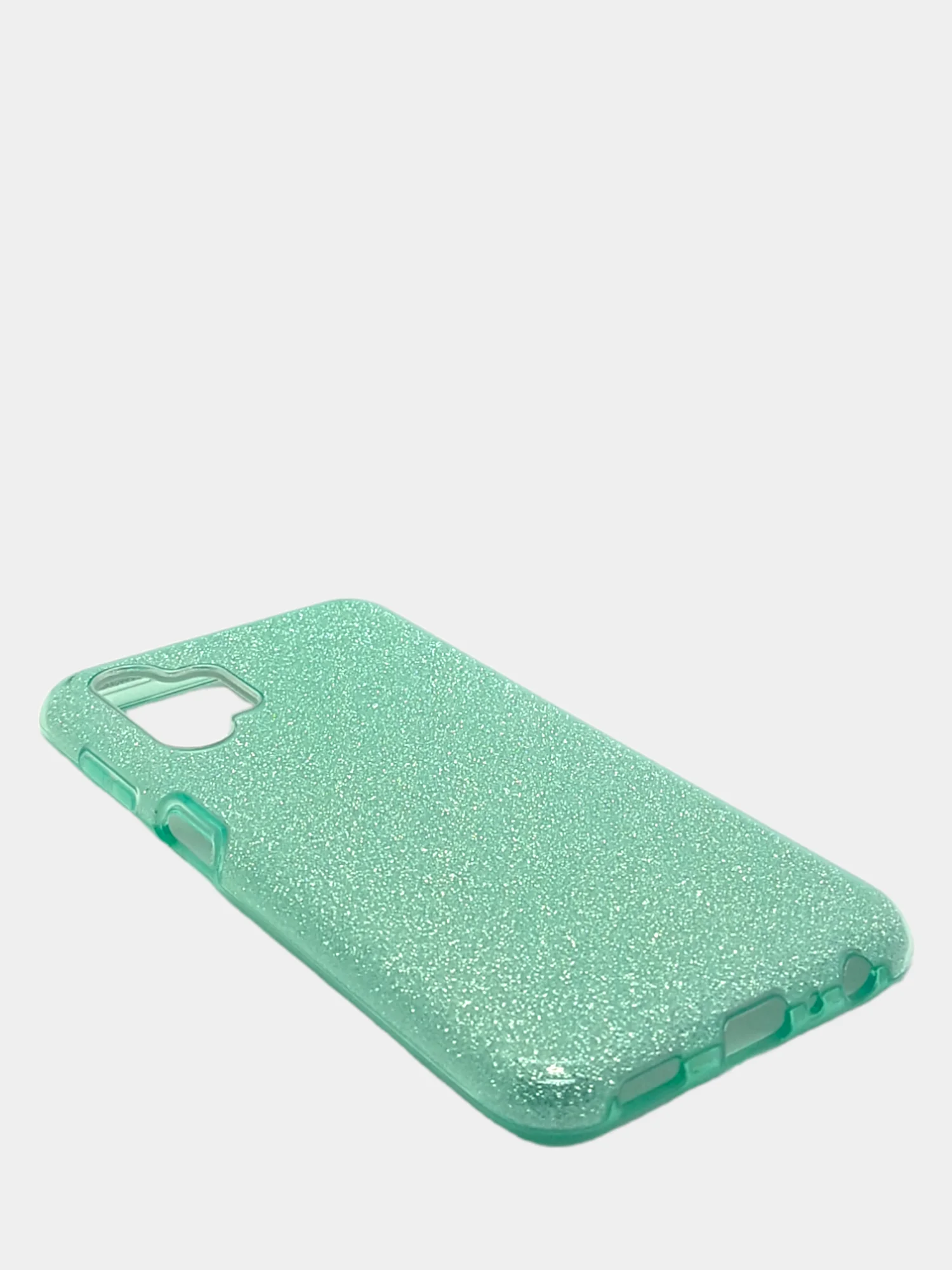 Бирюзовый чехол блестящий Samsung Galaxy A13 накладка c блёстками Самсунг А13