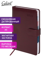 Ежедневник датированный 2025 Galant, планер, планинг, записная книжка А5, под кожу