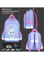 Рюкзак школьный для девочки Пифагор School, 1 отделение, 3 кармана, Yummy cupcake 271405