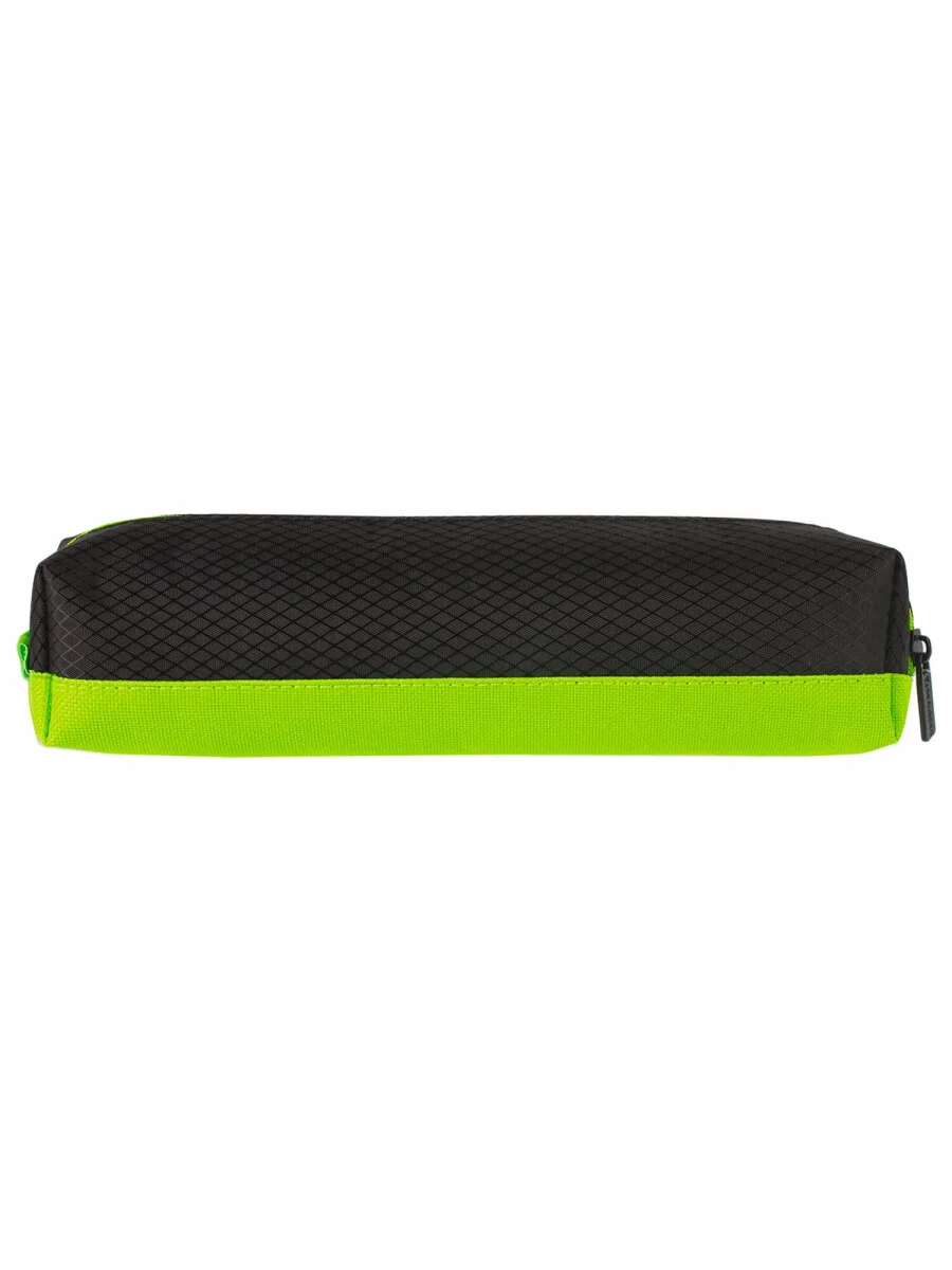 Пенал-косметичка BRAUBERG, мягкий, Black&Bright, черно-зеленый, 21х5х5 см, 229005