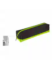 Пенал-косметичка BRAUBERG, мягкий, Black&Bright, черно-зеленый, 21х5х5 см, 229005