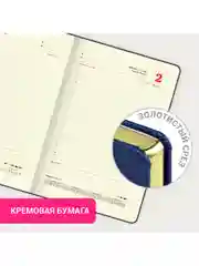 Ежедневник датированный 2025 Brauberg, планер планинг записная книжка А5, под кожу