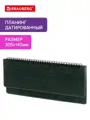 Ежедневник датированный 2025 Brauberg, планинг, планер настольный, 305х140 мм, под кожу