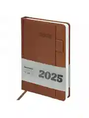 Ежедневник датированный 2025 Brauberg, планер планинг записная книжка А5, под кожу