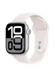 Смарт-часы Apple Watch Series 10 сереб. Sport Band рем.белый