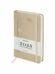 Ежедневник датированный 2025 Brauberg, планер планинг записная книжка А5, под кожу