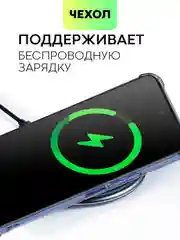 Прозрачный чехол для Tecno Pova Neo 3 противоударный BROSCORP, силиконовый, с карманом для карт